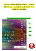 Test Bank For Clinical Nursing Skills and Techniques&NewLine;11th Edition by Anne Griffin Perry&comma; Patricia A&period; Potter&NewLine;Chapter 1 - 43 Complete