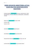 BSMH ADVANCED ARRHYTHMIA-ACTUAL&NewLine;EXAM-PRACTICE QUESTIONS WITH&NewLine;SOLUTIONS&NewLine;
