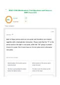 WGU C785 Biochemistry Exam &vert; FULLY COVERED Exam &vert;QUESTIONS & ANSWERS&vert; already graded A&plus; &lpar;COMPLETE BUNDLE&rpar; UPDATED&excl;&excl;&excl;