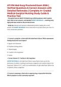 ATI PN Med-Surg Proctored Exam 2026 &vert; Verified Questions & Correct Answers with Detailed Rationales &vert; Complete A&plus; Graded Medical-Surgical Nursing Study Guide & Practice Test