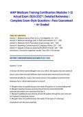 AHIP Medicare Training Certification &lpar;Modules 1-5&rpar; Actual Exam 2026&sol;2027 &vert; Detailed Rationales &vert; Complete Exam-Style Questions &vert; Pass Guaranteed &ndash; A&plus; Graded&NewLine;