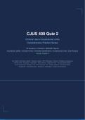 CJUS 400 Quiz 2 Criminal Law & Constitutional Limits Comprehensive Practice Review