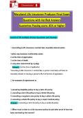 Maryland Life Insurance Producer Final Exam &NewLine;Questions ẇith Verified Ansẇers &NewLine;Guarantee Passing score&colon; 85&percnt; or higher  