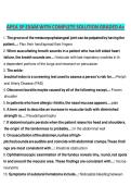 APEA 3P EXAM WITH COMPLETE SOLUTION GRADED A&plus;