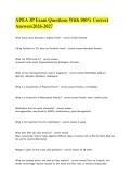 APEA 3P Exam Questions With 100&percnt; Correct Answers 2026-2027