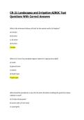 CR-21 Landscapes and Irrigation AZROC Test Questions With Correct Answers&vert; 2026&sol;27 Updated