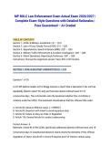 MP BOLC Law Enforcement Exam Actual Exam 2026&sol;2027 &vert; Complete Exam-Style Questions with Detailed Rationales &vert; Pass Guaranteed &ndash; A&plus; Graded