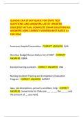 ILLINOIS CNA STUDY GUIDE FOR STATE TEST &NewLine;QUESTIONS AND ANSWERS LATEST UPDATED &NewLine;2026&sol;2027 ACTUAL COMPLETE EXAM SOLUTION ALL &NewLine;ANSWERS 100&percnt; CORRECT VERIFIED BEST RATED A&plus; &NewLine;FOR PASS