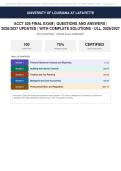 &NewLine;ACCT 526 FINAL EXAM Actual Exam 2026&sol;2027 &ndash; Complete Exam‑Style Questions &vert; 100&percnt; Verified &ndash; Pass Guaranteed &ndash; A&plus; Graded&NewLine;&NewLine;&NewLine;