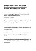 Adhesive Anchor Training Comprehensive Questions And Verified Answers &vert;Complete Solutions &vert; 2026&sol;27 A&plus; Graded &vert;100&percnt; Correct&excl;&excl;