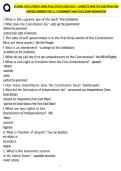FLORIDA CIVIC LITERACY EXAM &lpar;FCLE&rpar; STUDY GUIDE 2025 &ndash; COMPLETE PRACTICE QUESTIONS AND VERIFIED ANSWERS FOR U&period;S&period; GOVERNMENT AND CIVICS EXAM PREPARATION