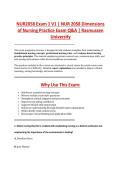 NUR2058 Exam 1 V1 &vert; NUR 2058 Dimensions &NewLine;of Nursing Practice Exam Q&A &vert; Rasmussen &NewLine;University 