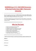 NUR2058 Exam 2 V1 &vert; NUR 2058 Dimensions &NewLine;of Nursing Practice Exam Q&A &vert; Rasmussen &NewLine;University 