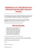 NUR2058 Exam 2 V1&ndash;V3 &vert; NUR 2058 Exam 1 V1&ndash;V3 &vert; Dimensions of Nursing Practice &vert; Rasmussen University &vert; Complete Exam Bundle with Detailed Verified Answers