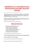 NUR2058 Exam 3 V1 &vert; NUR 2058 Dimensions &NewLine;of Nursing Practice Exam Q&A &vert; Rasmussen &NewLine;University 