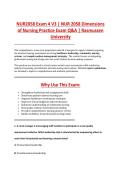 NUR2058 Exam 4 V1&ndash;V3 &vert; NUR 2058 Exam 1 V1&ndash;V3 &vert; Dimensions of Nursing Practice &vert; Rasmussen University &vert; Complete Exam Bundle with Detailed Verified Answers