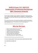 NUR2115 Exam 3 V2 &vert; NUR 2115 &NewLine;Fundamentals of Professional Nursing Exam &NewLine;Q&A &vert; Rasmussen University