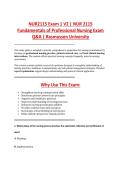 NUR2115 Exam 1 V2 &vert; NUR 2115 &NewLine;Fundamentals of Professional Nursing Exam &NewLine;Q&A &vert; Rasmussen University 