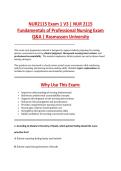 NUR2115 Exam 1 V1&ndash;V3 &vert; NUR 2115 Exam 1 V1&ndash;V3 &vert; Fundamentals of Professional Nursing &vert; Rasmussen University &vert; Complete Exam Bundle with Detailed Verified Answers