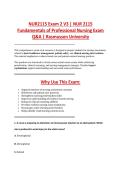 NUR2115 Exam 2 V1&ndash;V3 &vert; NUR 2115 Exam 1 V1&ndash;V3 &vert; Fundamentals of Professional Nursing &vert; Rasmussen University &vert; Complete Exam Bundle with Detailed Verified Answers