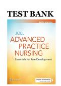 Test Bank &mdash; Advanced Practice Nursing&colon; Essentials for Role Development &lpar;5th Edition&rpar; by Lucille A&period; Joel &mdash; Chapters 1 to 9 &lpar;Answers & Rationales Included&rpar;