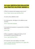 CLG 0010 CERTIFICATION EVALUATION &NewLine;2026 PRACTICE SOLUTIONS GRADED A&plus;