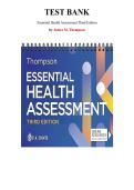 Test Bank for Essential Health Assessment Third Edition &lpar;Janice Thompson&comma; 2026&rpar;&comma; Chapter 1-24 &vert; All Chapters 