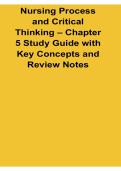 Nursing Process and Critical Thinking Chapter 5 Study Guide with Key Concepts and Review Notes 2025&sol; 2026 ADPIE Clinical Reasoning Exam Prep