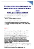 Hesi rn comprehensive predictor &NewLine;exam 20252026&period;Edited on March &NewLine;2025 &NewLine;100&percnt; &lpar;score&rpar; Quaranteed&period; 