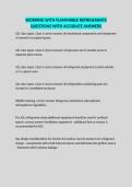 WORKING WITH FLAMMABLE REFRIGERANTS QUESTIONS WITH ACCURATE ANSWERS
