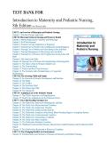 Test Bank for Introduction to Maternity and Pediatric Nursing &lpar;8th Edition&rpar; by Gloria Leifer