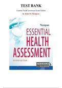 Test Bank for Essential Health Assessment Second Edition by Janice Thompson&comma; Chapter 1-24 &vert; All Chapters