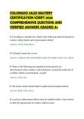 COLORADO SALES MASTERY &NewLine;CERTIFICATION SCRIPT 2026 &NewLine;COMPREHENSIVE QUESTIONS AND &NewLine;VERIFIED ANSWERS GRADED A&plus;