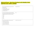Ultrasound Physics - Mock Exam Questions for SPI UPDATED ACTUAL &NewLine;QUESTIONS AND CORRECT ANSWERS 