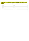 PHYSICS CH 1-5 SPI REVIEW UPDATED ACTUAL QUESTIONS AND CORRECT &NewLine;ANSWERS