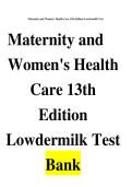 Test Bank for Maternity and Women&rsquo;s Health Care 13th Edition by Deitra Leonard Lowdermilk Shannon E&period; Perry Kitty Cashion and Kathryn Rhodes Alden