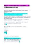 Test Bank for EMT-B Final Examination Preparation All JB Learning Quizzes by Emergency Medical Services Study Resource