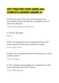 CPCT PRACTICE STUDY GUIDE 2026 &NewLine;COMPLETE ANSWERS GRADED A&plus; 