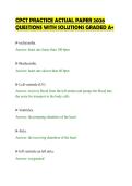 CPCT PRACTICE ACTUAL PAPER 2026 &NewLine;QUESTIONS WITH SOLUTIONS GRADED A&plus; 