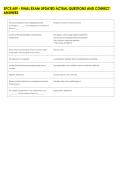 SPCE 609 - FINAL EXAM UPDATED ACTUAL QUESTIONS AND CORRECT &NewLine;ANSWERS 