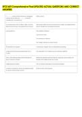 SPCE 609 Comprehensive Final UPDATED ACTUAL QUESTIONS AND CORRECT &NewLine;ANSWERS 