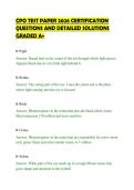 CPO TEST PAPER 2026 CERTIFICATION &NewLine;QUESTIONS AND DETAILED SOLUTIONS &NewLine;GRADED A&plus; 