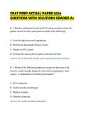 CRAT PREP ACTUAL PAPER 2026 &NewLine;QUESTIONS WITH SOLUTIONS GRADED A&plus; 