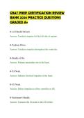 CRAT PREP CERTIFICATION REVIEW &NewLine;BANK 2026 PRACTICE QUESTIONS &NewLine;GRADED A&plus;
