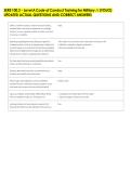 SERE 100&period;2 - Level A Code of Conduct Training for Military &sol;&sol; &lpar;FOUO&rpar; &NewLine;UPDATED ACTUAL QUESTIONS AND CORRECT ANSWERS