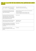 SERE 100&period;2 Level A PRE-TEST 2023 UPDATED ACTUAL QUESTIONS AND CORRECT &NewLine;ANSWERS 