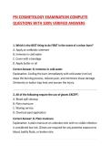 PSI COSMETOLOGY EXAMINATION COMPLETE QUESTIONS WITH 100&percnt; VERIFIED ANSWERS