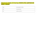 Scribe America Pediatric ED Final Exam UPDATED ACTUAL QUESTIONS AND &NewLine;CORRECT ANSWERS