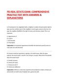 PSI REAL ESTATE EXAM&colon; COMPREHENSIVE PRACTICE TEST WITH ANSWERS & EXPLANATIONS