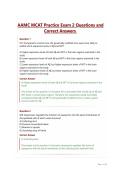 AAMC MCAT Practice Exam 2 Questions and Correct Answers&period;